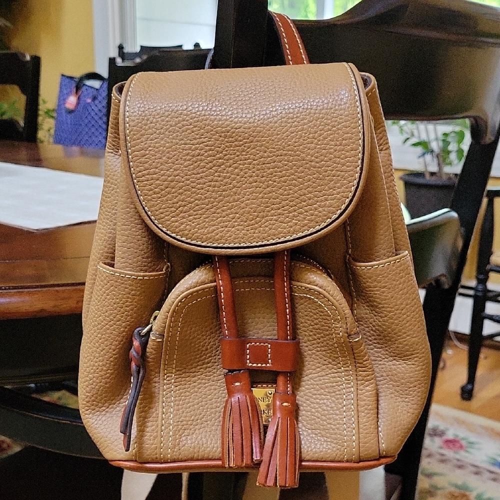 Dooney & Bourke Tan Leather Backpack